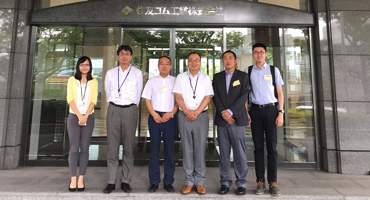 kemai was invited to visit the Sumitomo Rubber Industries headquarters
